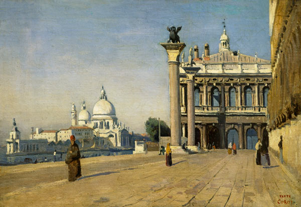 Morgens auf dem Markus-Platz in Venedig. from Jean-Baptiste-Camille Corot