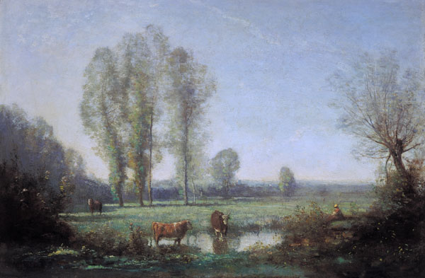Morning mist from Jean-Baptiste-Camille Corot