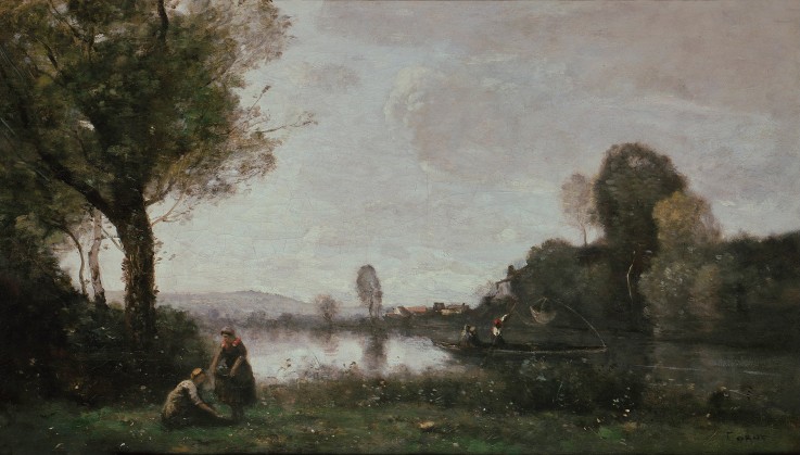Seine Landscape near Chatou from Jean-Baptiste-Camille Corot