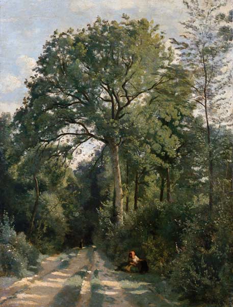 Woods entrance at Ville this ' Avray. from Jean-Baptiste-Camille Corot