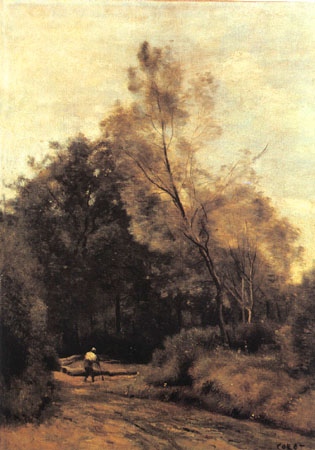 Way at the edge of the forest at Vimoutiers from Jean-Baptiste-Camille Corot