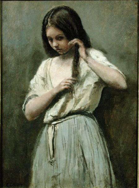 Young Girl at her Toilet from Jean-Baptiste-Camille Corot