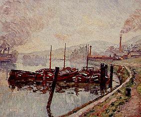 Resting river small boats from Jean-Baptiste Armand Guillaumin