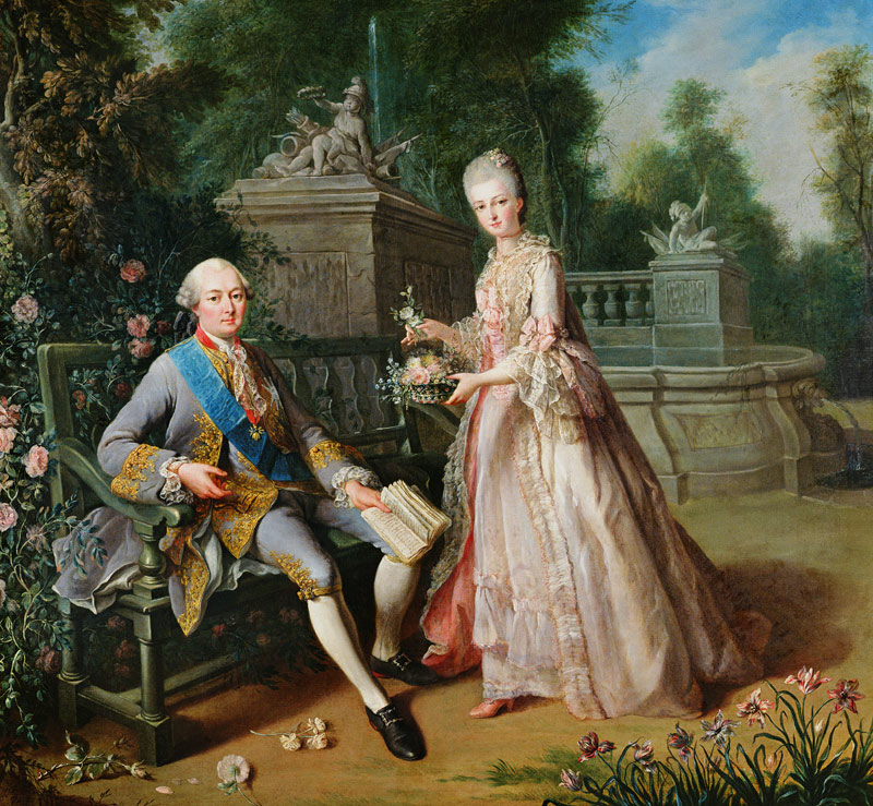 Louis-Jean-Marie de Bourbon, Duke of Penthievre (1725-93) with his daughter Louise-Adelaide (1753-18 from Jean-Baptiste Charpentier d. Ä.