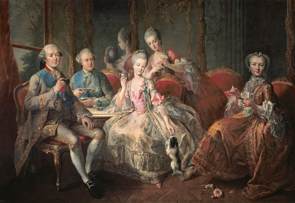 The Penthievre Family or The Cup of Chocolate from Jean-Baptiste Charpentier d. Ä.