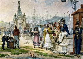 Early Evening Refreshment in the Praca do Palacio, Rio de Janeiro, illustration from ''Voyage Pittor