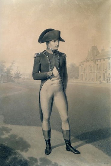 Napoleon Bonaparte (1769-1821) First Consul at Malmaison, from ''Livre du Sacre'' from Jean-Baptiste Isabey
