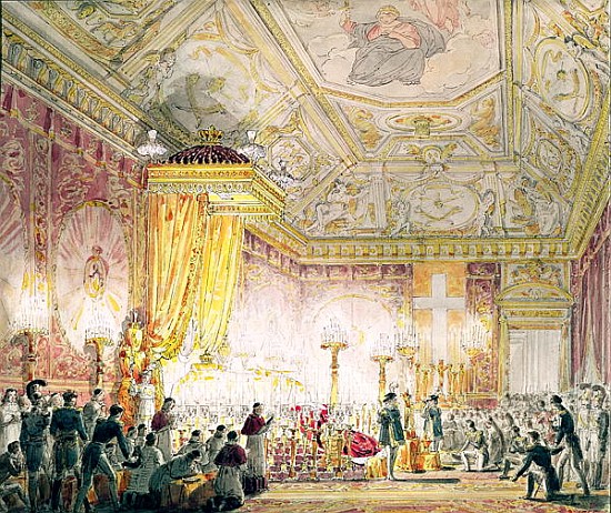 The Chapel of Rest of Louis XVIII (1755-1824) at the Tuileries from Jean-Baptiste Isabey