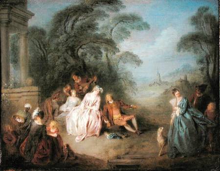 A Gathering in a Park from Jean-Baptiste Joseph Pater