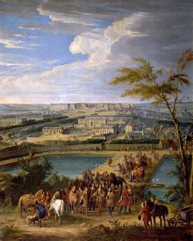 View of the city and Palace of Versailles, as seen from the Montbauron hill