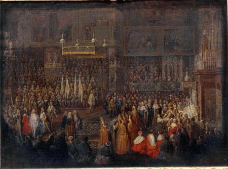 Coronation of Louis XV (1710-74) 25th October 1722 from Jean-Baptiste Martin