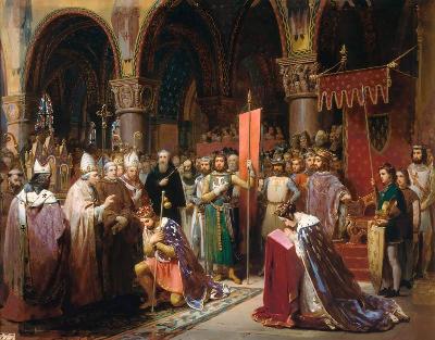 Louis VII (c.1120-1180) the Young, King of France Taking the Banner in St. Denis in 1147