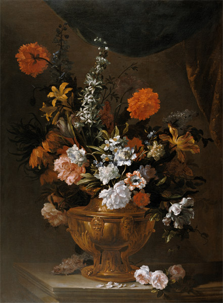 Flowers in a Sculptured Vase from Jean Baptiste Monnoyer