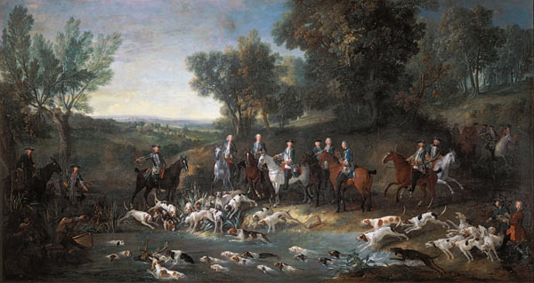 Louis XV (1710-1774) Stag Hunting in the Forest at Saint-Germain from Jean Baptiste Oudry