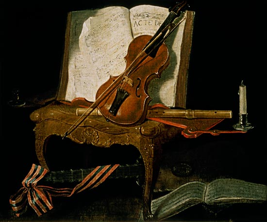 Still Life with a Violin from Jean Baptiste Oudry