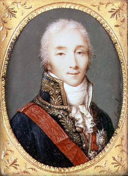 Miniature of Joseph Fouche (1759-1820) Duke of Otranto from Jean Baptiste Sambat