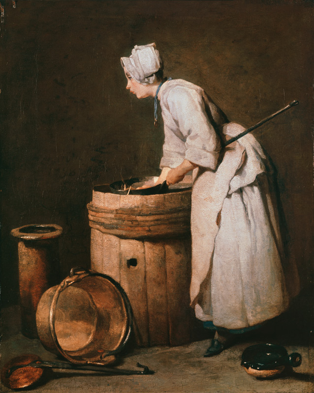 The kitchen girl from Jean-Baptiste Siméon Chardin
