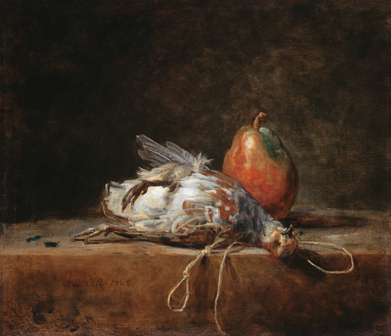 Still Life with Partridge and Pear from Jean-Baptiste Siméon Chardin