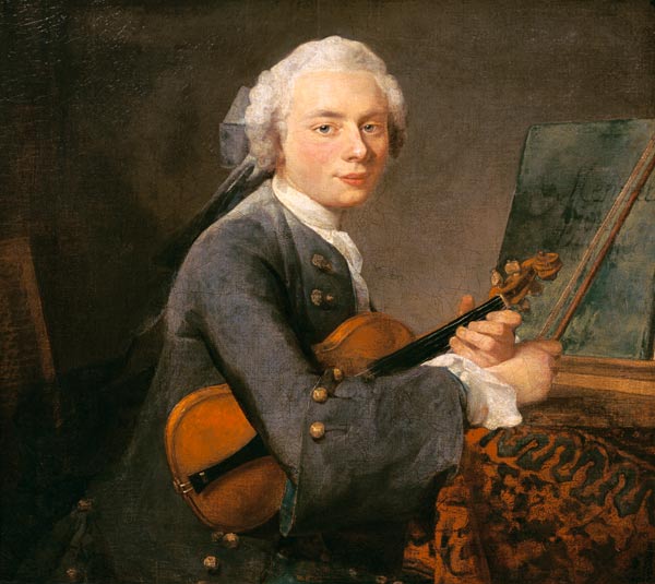 Portrait of the Charles Godefroy with violin from Jean-Baptiste Siméon Chardin