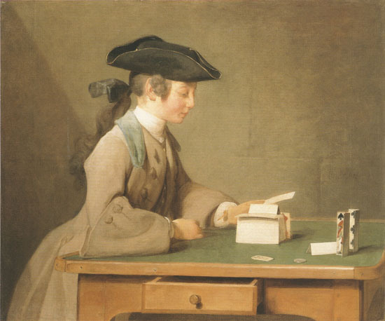 the house of cards from Jean-Baptiste Siméon Chardin