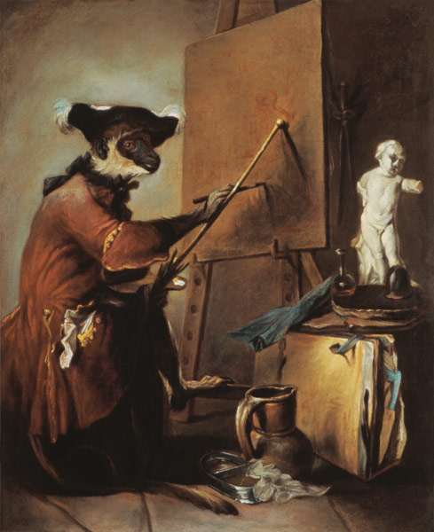 Le singe peintre from Jean-Baptiste Siméon Chardin