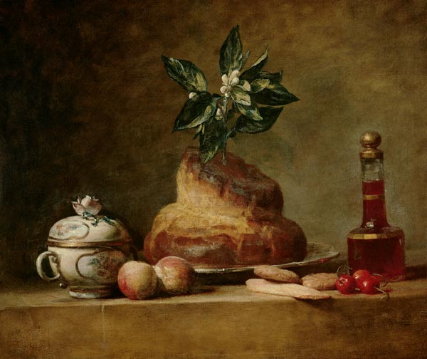 Chardin / Still life with brioche / 1763 from Jean-Baptiste Siméon Chardin
