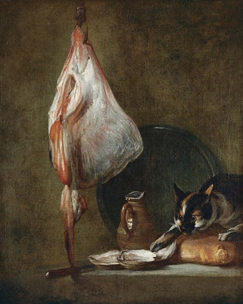 Still Life With Cat and Rayfish from Jean-Baptiste Siméon Chardin