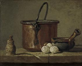 Chardin / Still life with copper kettle