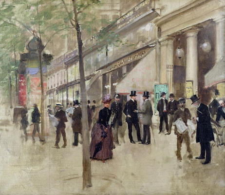 The Boulevard Montmartre and the Theatre des Varietes, c.1886 (oil on canvas) from Jean Beraud