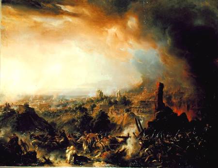 The Burning of Moscow in 1812 from Jean Charles Langlois