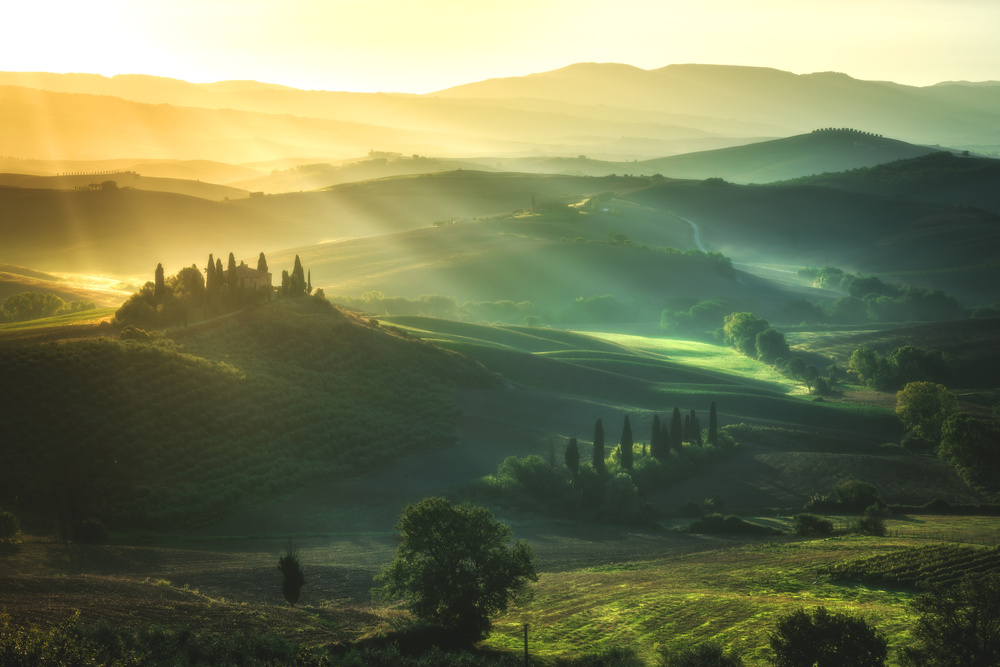 Tuscany - Val dOrcia Sunrise from Jean Claude Castor