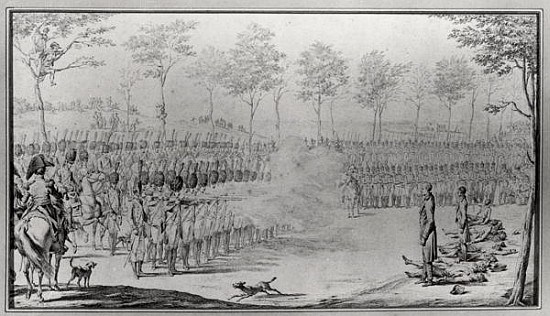 The Execution of General Claude Francois Malet (1754-1812) and his Accomplices, 29th October 1812 from Jean Duplessi-Bertaux