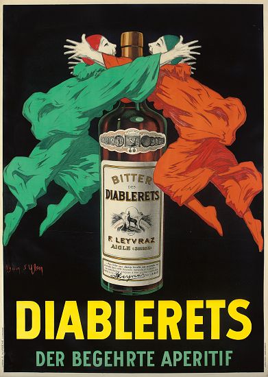 Advertising poster for the aperitif Diablerets from Jean D'Ylen