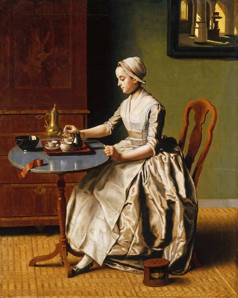 A Lady pouring Chocolate (La Chocolatière) from Jean-Étienne Liotard