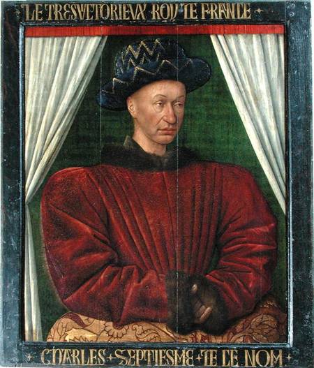 Portrait of Charles VII, King of France from Jean Fouquet