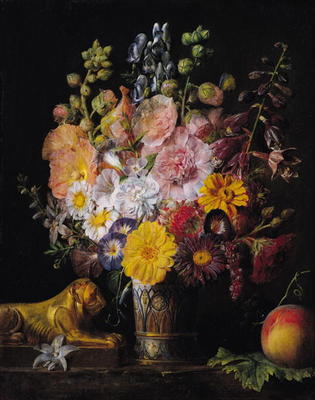 Flowers (oil on canvas) from Jean Francois Garneray