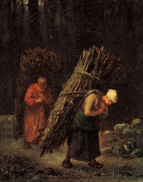 Peasant Girls with Brushwood from Jean-François Millet