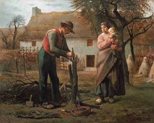 Smallholder at the Propfen of a tree (Le Greffeur) from Jean-François Millet