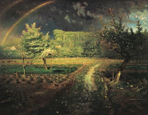 Spring landscape with rainbows (Le Printemps) from Jean-François Millet
