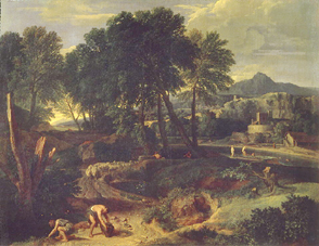 Landschaft mit Schafherde auf einem Weg. from Jean-François Millet