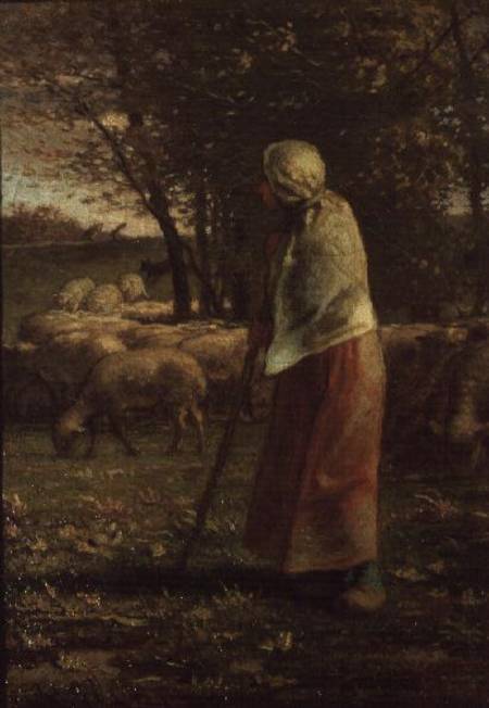 The Little Shepherdess from Jean-François Millet
