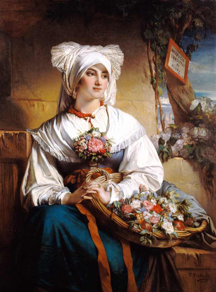 A Trieste Flowergirl from Jean Francois Portaels
