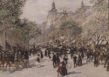 Boulevard Haussmann from Jean François Raffaelli