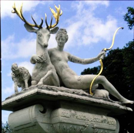Diane de Poitiers (1499-1566) as Diana mounted on a Stag from Jean Goujon