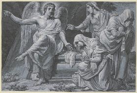 Der Engel mir den drei Marien am leeren Grabe Christi