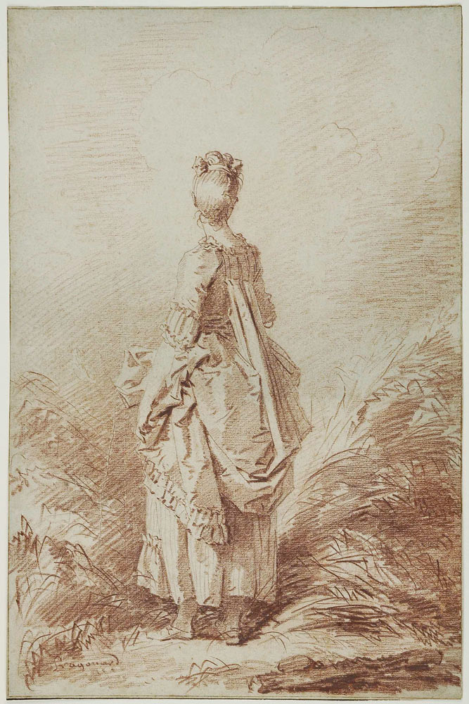 Young Woman Looking Back from Jean Honoré Fragonard