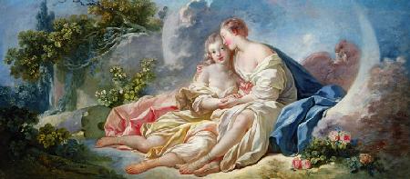 Jupiter disguised as Diana tries to seduce Callisto, c.1753