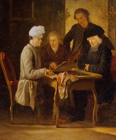 Voltaire at Chess from Jean Huber