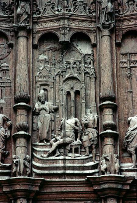St. Peter healing the Lame Man, detail from the south transept portal from Jean le Pot