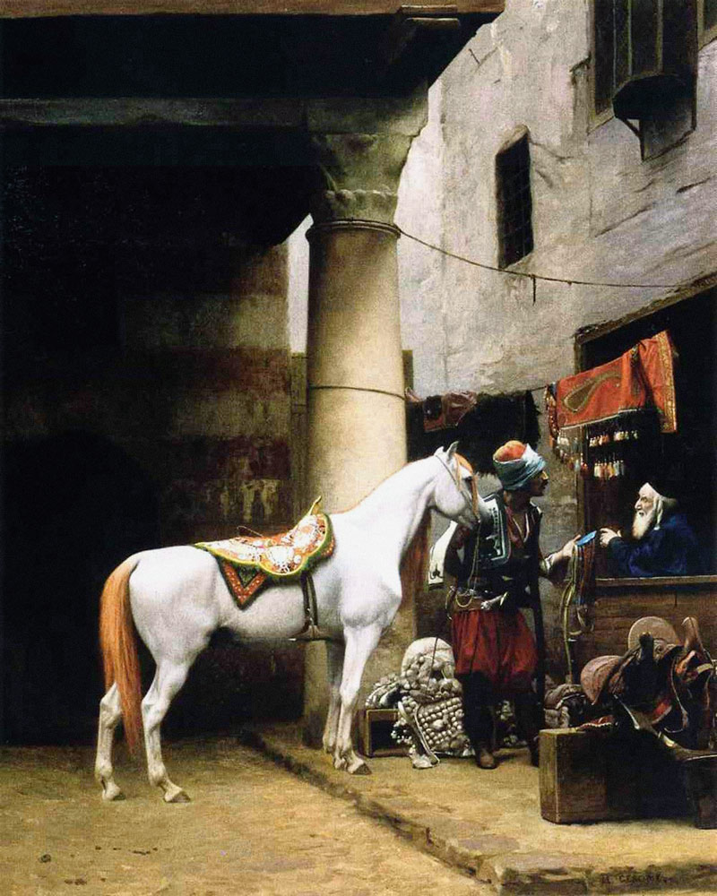 Ottoman Empire: An Arab Purchasing a Bridle from Jean-Léon Gérome